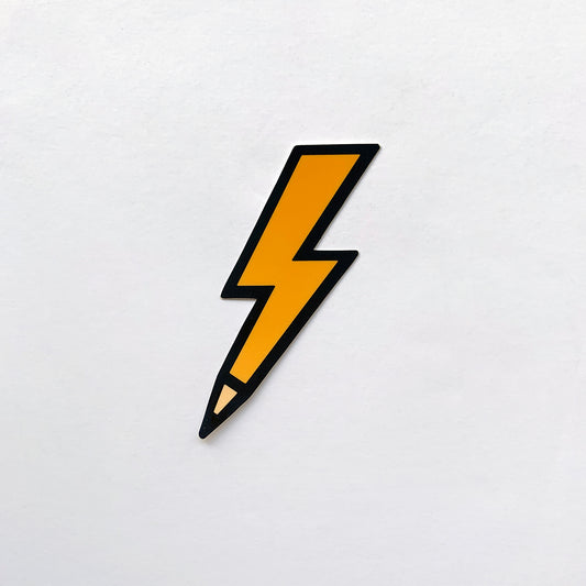 23. Lightning Pencil Sticker